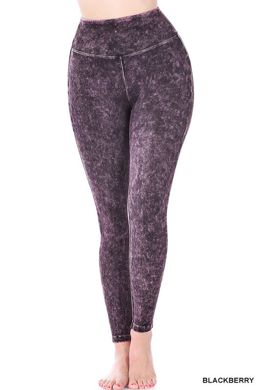 Mineral Washed Yoga Leggings