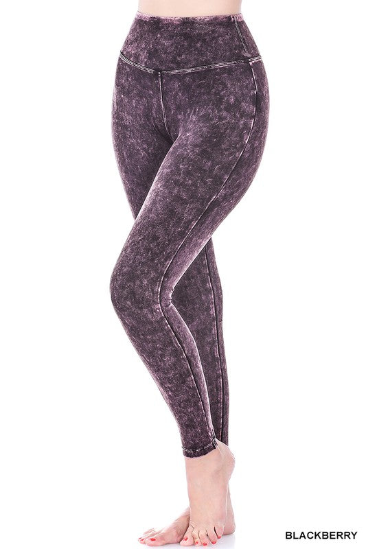 Mineral Washed Yoga Leggings