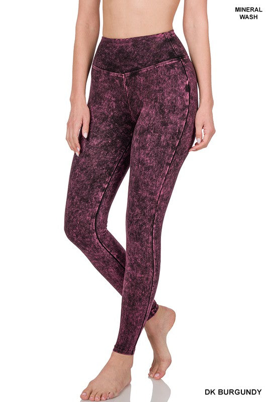 Mineral Washed Yoga Leggings