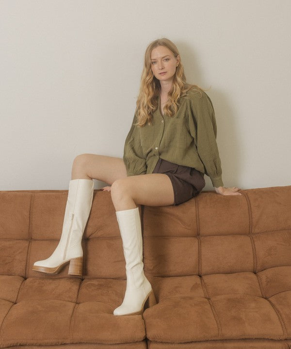 Oasis Society Juniper Platform Knee-High Boots