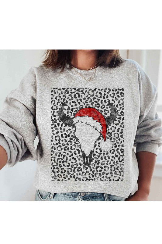 CATTLE CHRISTMAS GRAPHIC SWEATSHIRT