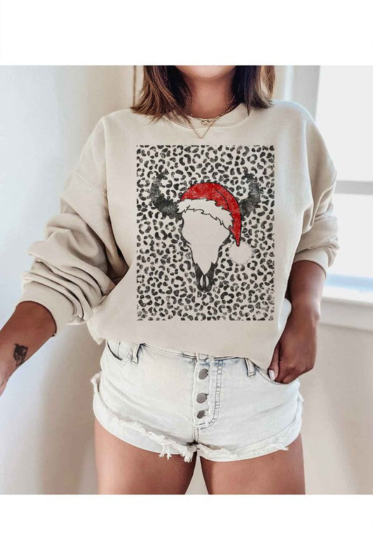 CATTLE CHRISTMAS GRAPHIC SWEATSHIRT