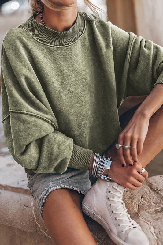 Mineral Washed Sweatshirt Pullover