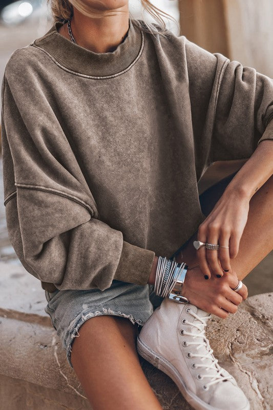 Mineral Washed Sweatshirt Pullover