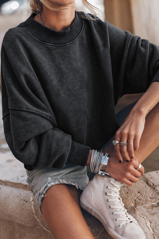 Mineral Washed Sweatshirt Pullover