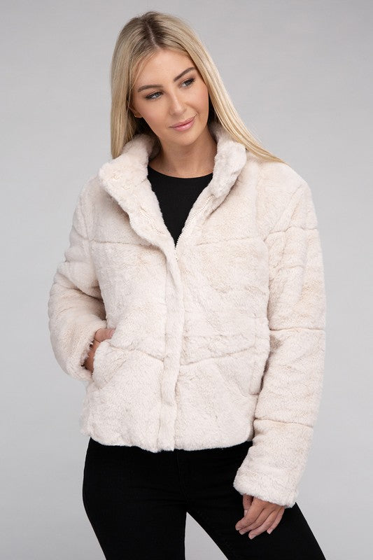 Fluffy Zip-Up Jacket