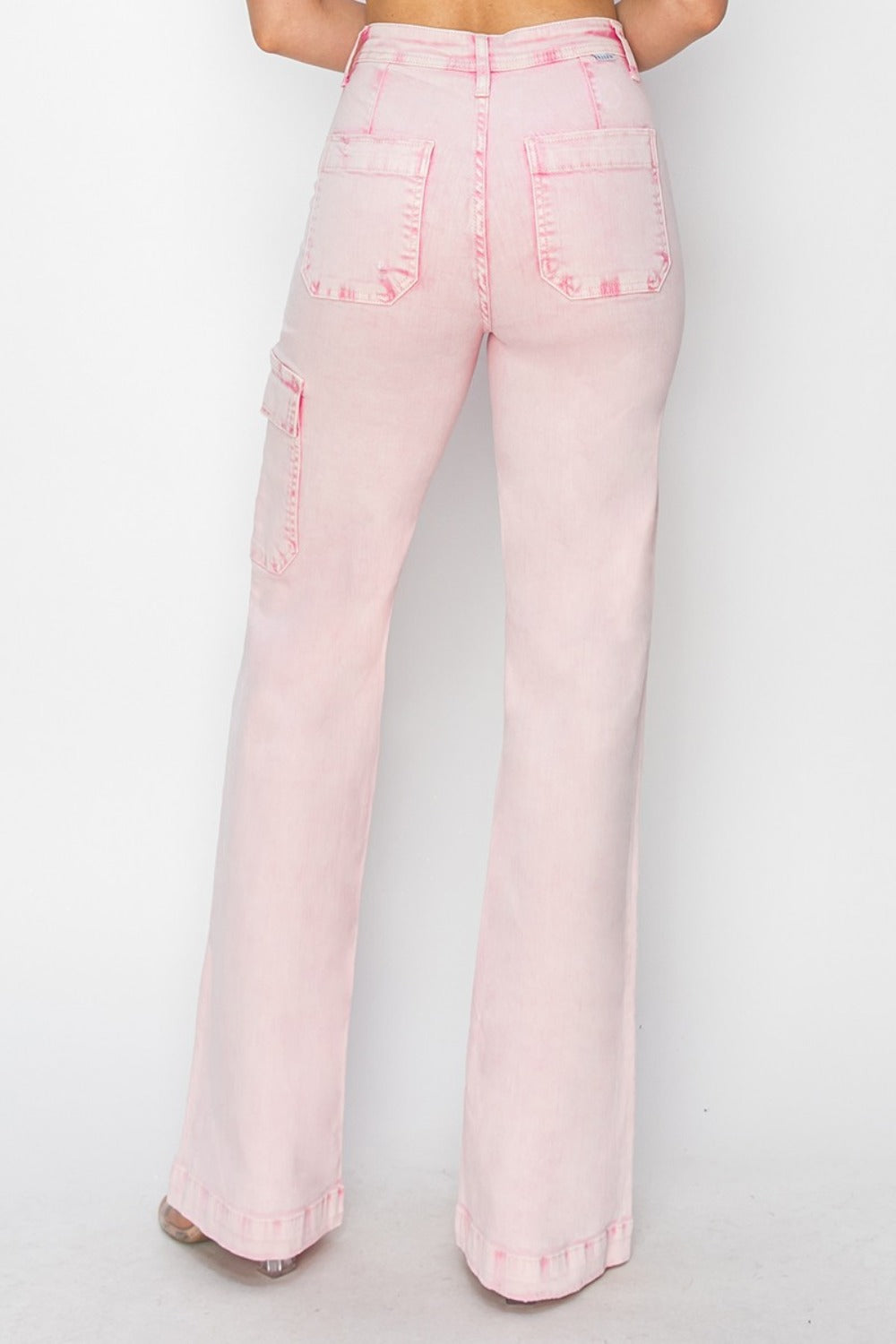 RISEN Pink Cargo Pocket Jeans