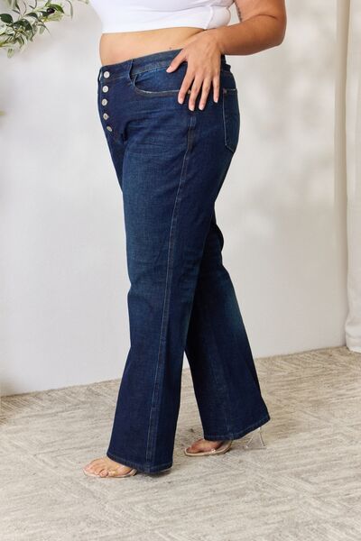 Judy Blue Button-Fly Straight Jeans