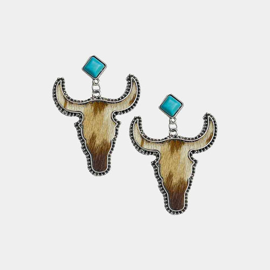 Bull Shape Dangle Earrings